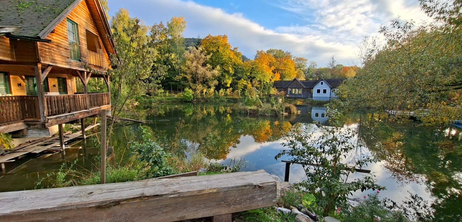 Herbst bei Steinschaler am Steinschaler Teich in Warth